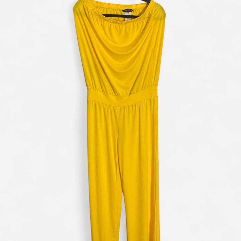 Carmen Marc Valvo Vibrant Yellow Jumpsuit